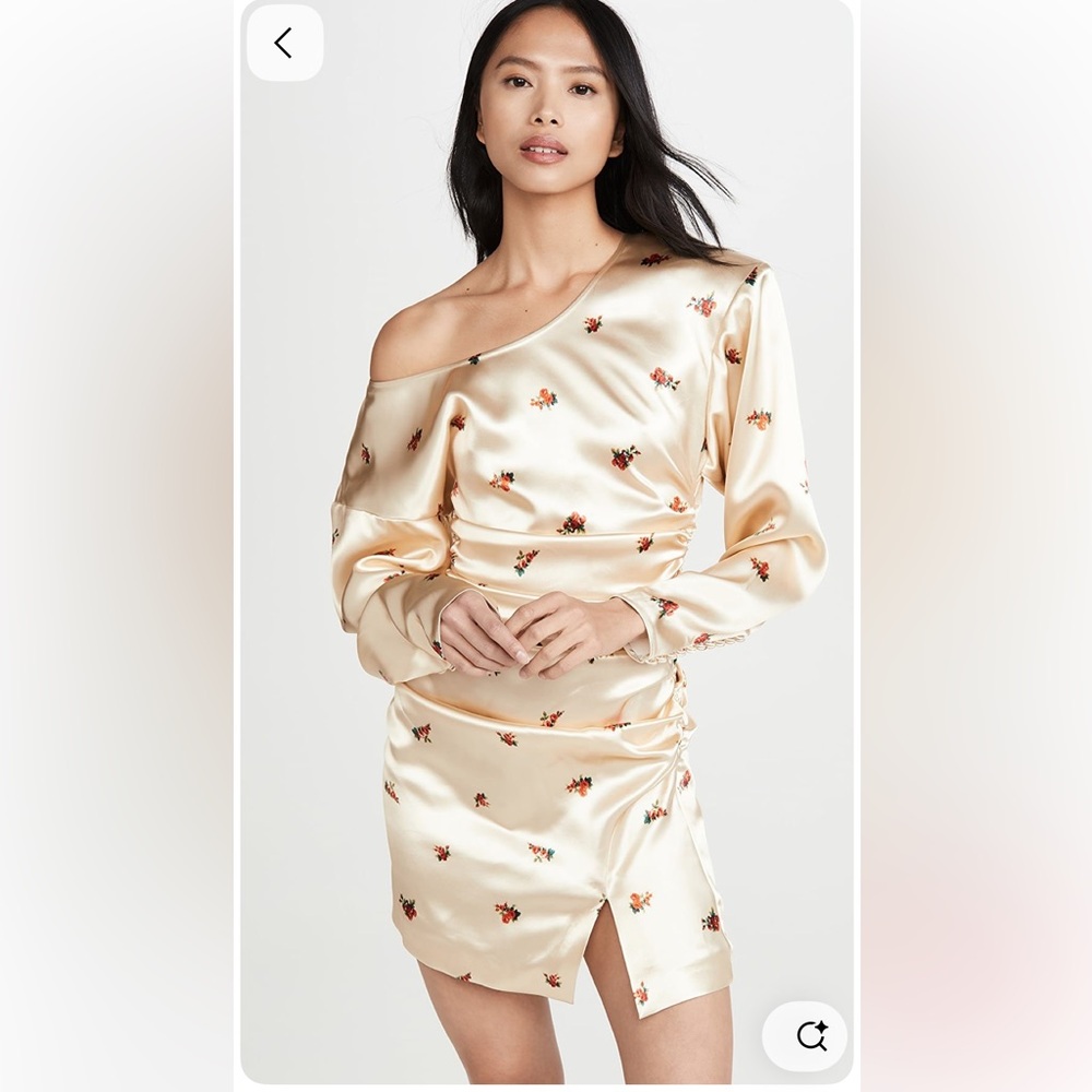 Magda butrym cream floral mini dress size 38